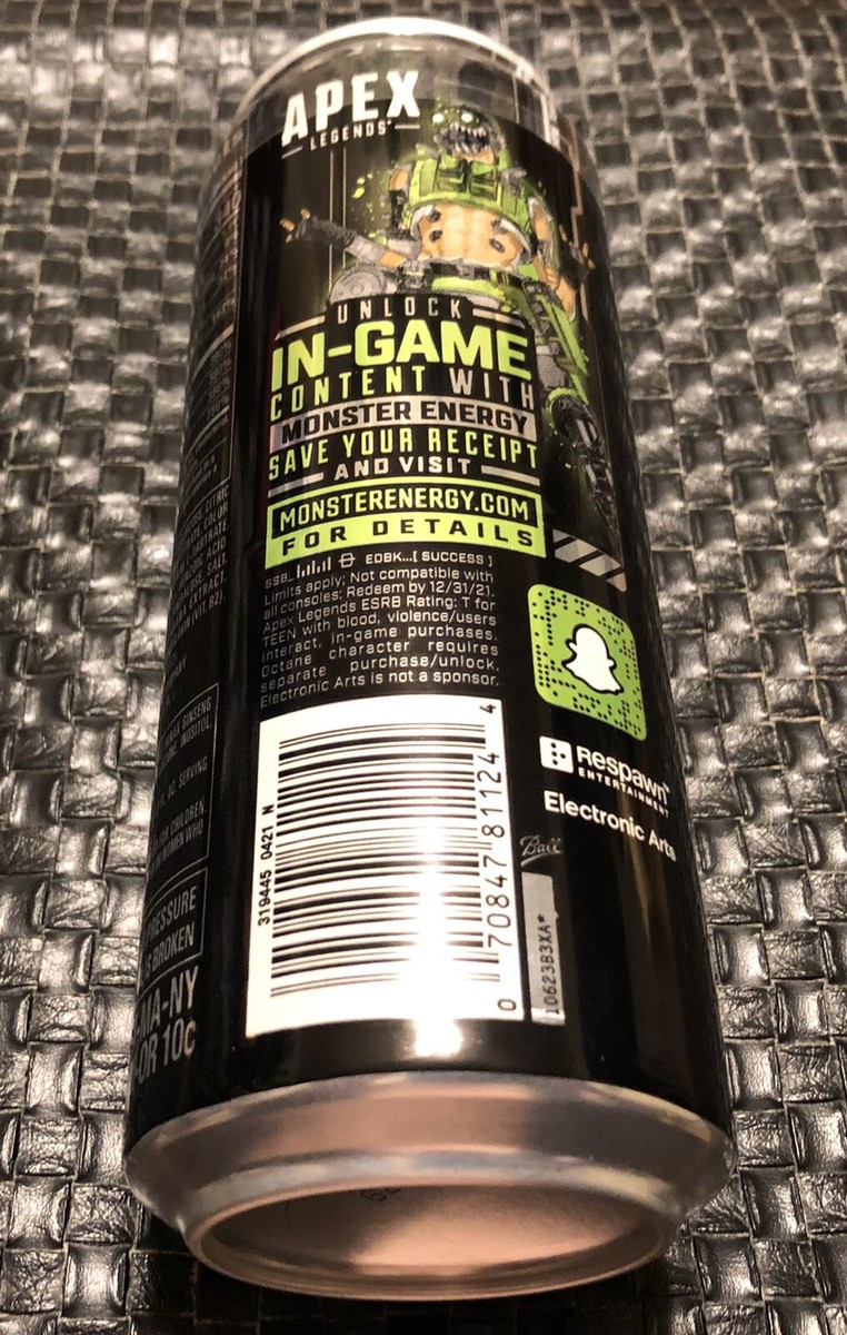 2021 MONSTER ENERGY Apex Legends Octane 24oz Promo Can Original