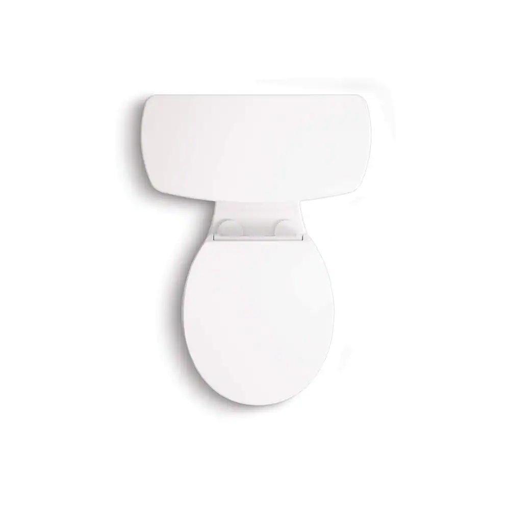 Hyten Elevated QuietClose RoundFront Toilet Seat in White
