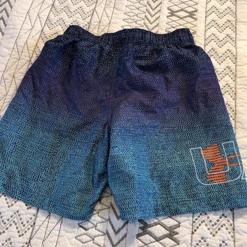 Under Armour Board Shorts YMD BLUE ORANGE Ombre Boys Lace Up Swim Trunks - Picture 5 of 5