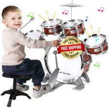 Juego De Bateria Bateria De Juguete Para Ni os Ninos Bombo Tambores Regalo TOP