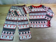 New Boy  s Cuddl Duds PJ Set Size XS-4/5 with Bears,Hearts,Snowflakes  Nice 