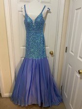 Tiffany Designs Gown Size 6 Ice Blue Prom Dress