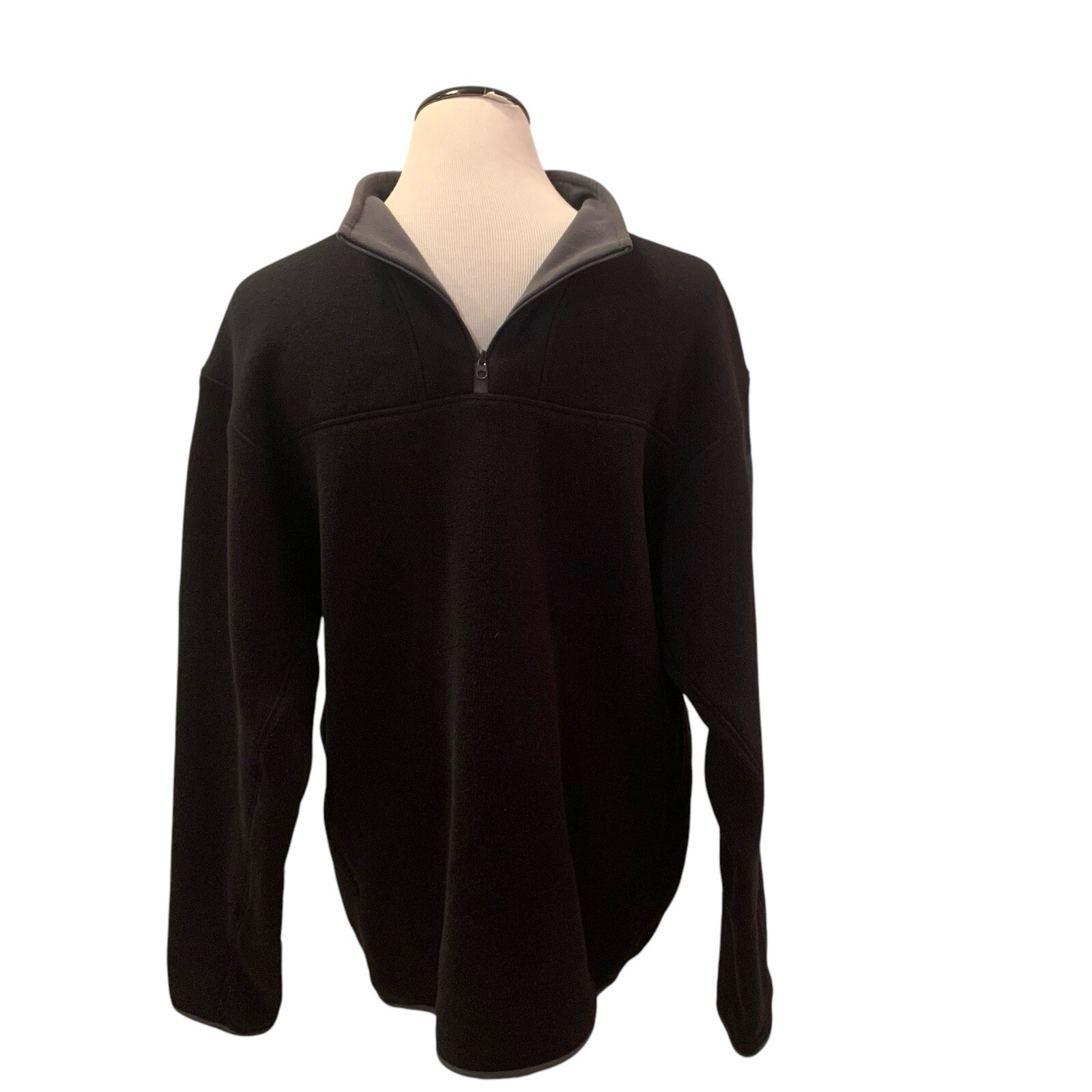 ARC'TERYX Arcteryx Covert 1 4 Zip Pullover in Pile Uomo Large Canada Nero