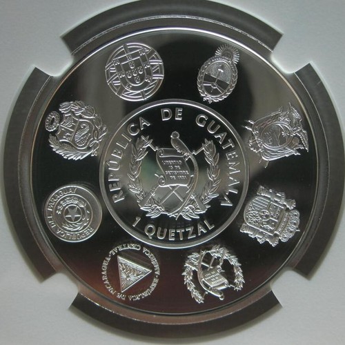 Guatemala Quetzal 2024 Silver Proof Coin Ibero American XIII Antigua NGC PF70 - Picture 3 of 4