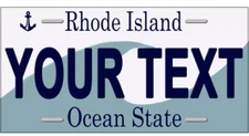 Rhode Island Personalized License Plate Novelty Automobile Accessory 12 x 6