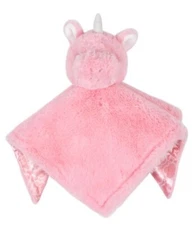 NWT Parents Choice Walmart Pink Unicorn Satin Security Blanket Plush Baby Toy