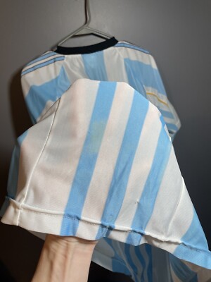 Vintage 90s Adidas AFA Team Argentina Soccer World Cup Jersey