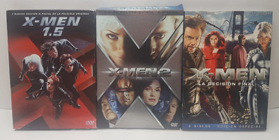PELICULA DVD PACK X-MEN 1.5 + X-MEN 2 + X-MEN 3 EDICIONES ESPECIALES CON FUNDAS