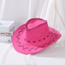 Western Cowboy Hat Men Women Wide Brim Cap Felt Fedora Hats Summer Fancy Cap 1Pc