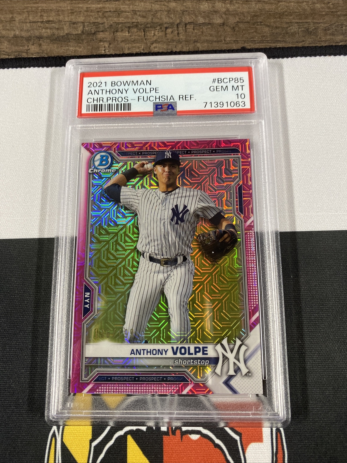 2021 Bowman Chrome Prospects #BCP85 Anthony Volpe PSA 10 GEM