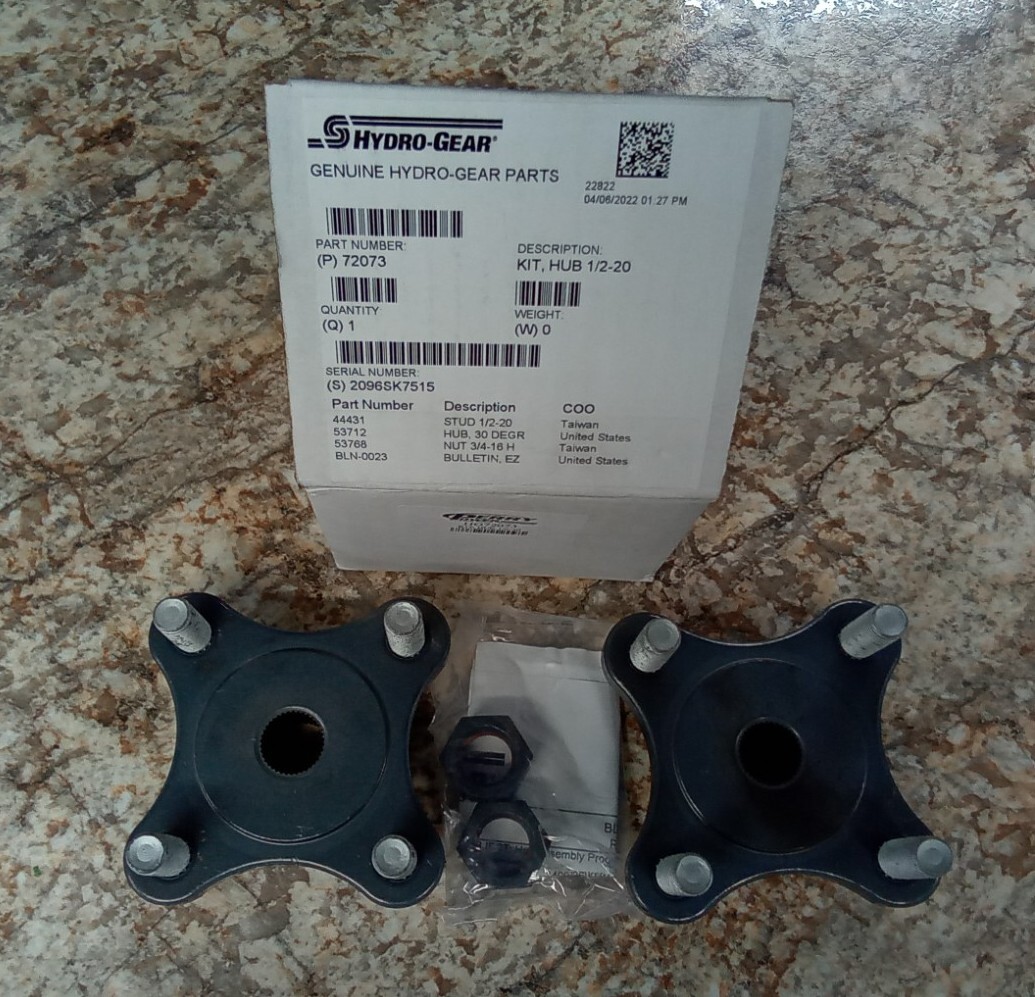 New Genuine OEM Hydro Gear 72073 Axle Hub Kit w/ Axle Nuts 1/2-20