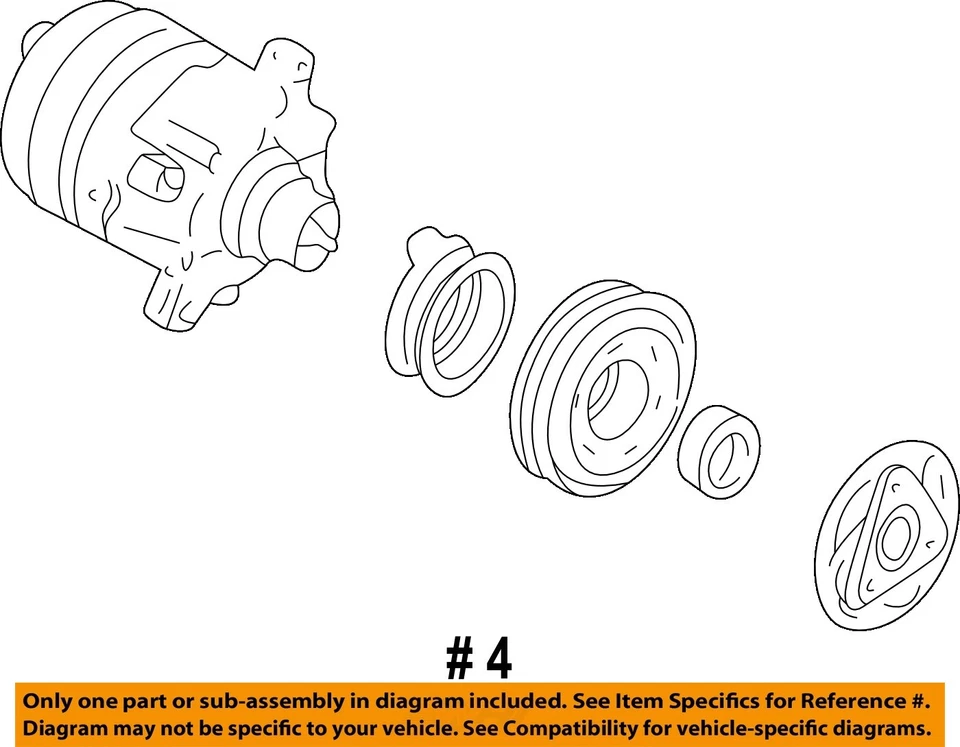 Compressor AC usado serve para: 2001 Pontiac Sunfire 4-134 2.2 grau A - Imagem 4 de 4