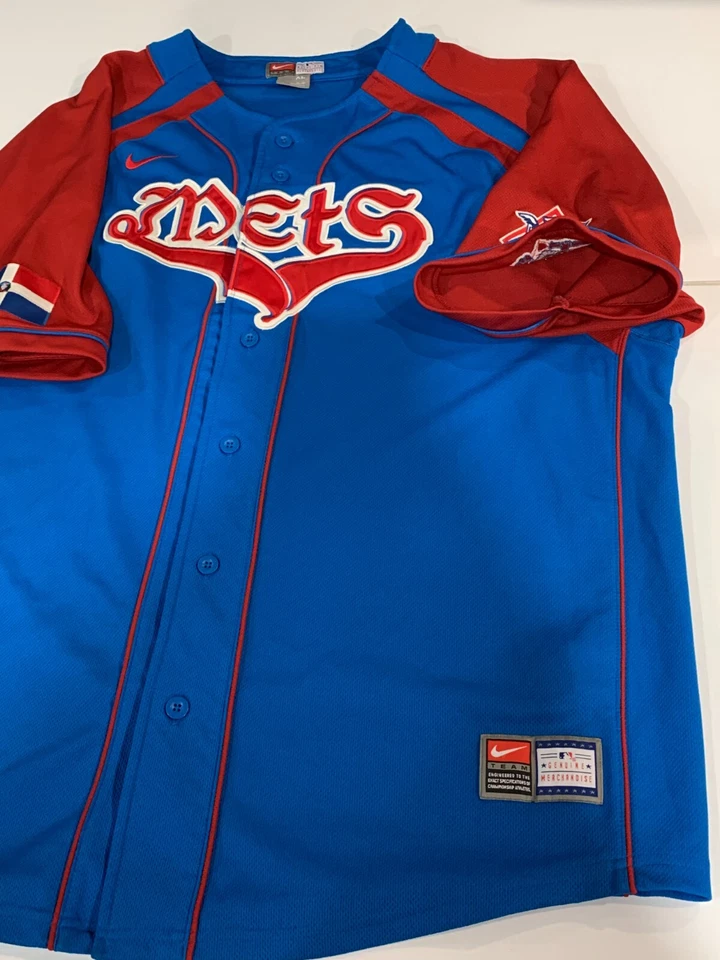 JOSE REYES NEW YORK METS NIKE JERSEY DOMINICAN REPUBLIC FLAG SEWN XL #7 - Image 2 of 4