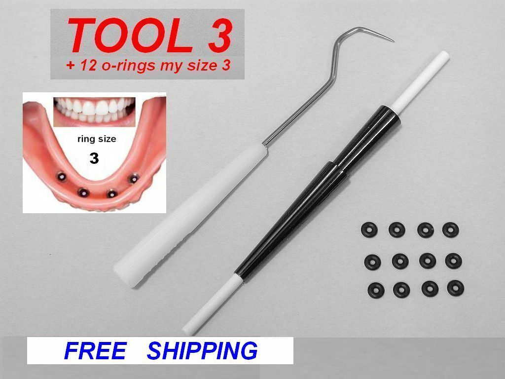 TOOL 3 for mini dental implant rubber rings comes with 12 * orings