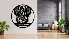 Personalized Dog Sign Dog Owner Gift St Bernard Dog Sign Metal Dog House Decor