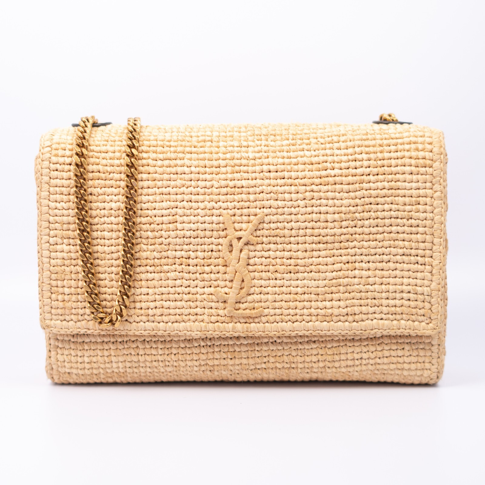 Saint Laurent Kate Raffia Medium