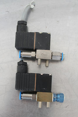 BURKERT 00450167 & 457210A EASY FLUID CONTROL SYS SOLENOID VALVE LOT OF 2