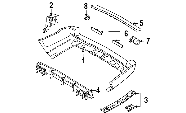 FRONT /& REAR PARK ASSIST SENSOR LAND ROVER OEM YDB500370JGJ SKV GENUINE HD