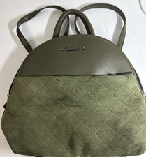 Zaino DAVID JONES Paris verde pieghevole chiusura a scatto borsetta - usato