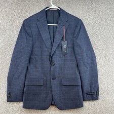 NWT Tommy Hilfiger TH Flex Men's Sport Coat Blue Plaid 36R Conrad Blazer