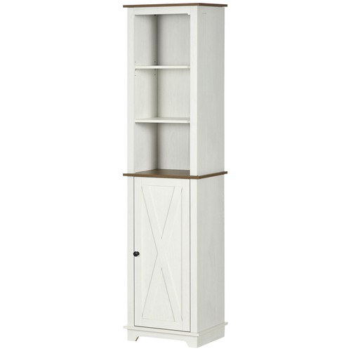 Slim Bathroom Storage Cabinet Freestanding Linen Tower - Picture 4 of 11