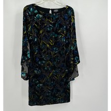 Womens Whimsigoth Burnout Velvet Floral Midi Dress Size S Jewel Tone Statement