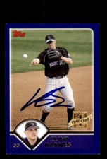 Signed Baseball Card Auto 2003 Topps Traded & Rookies #T265 Clint Barmes Rockies