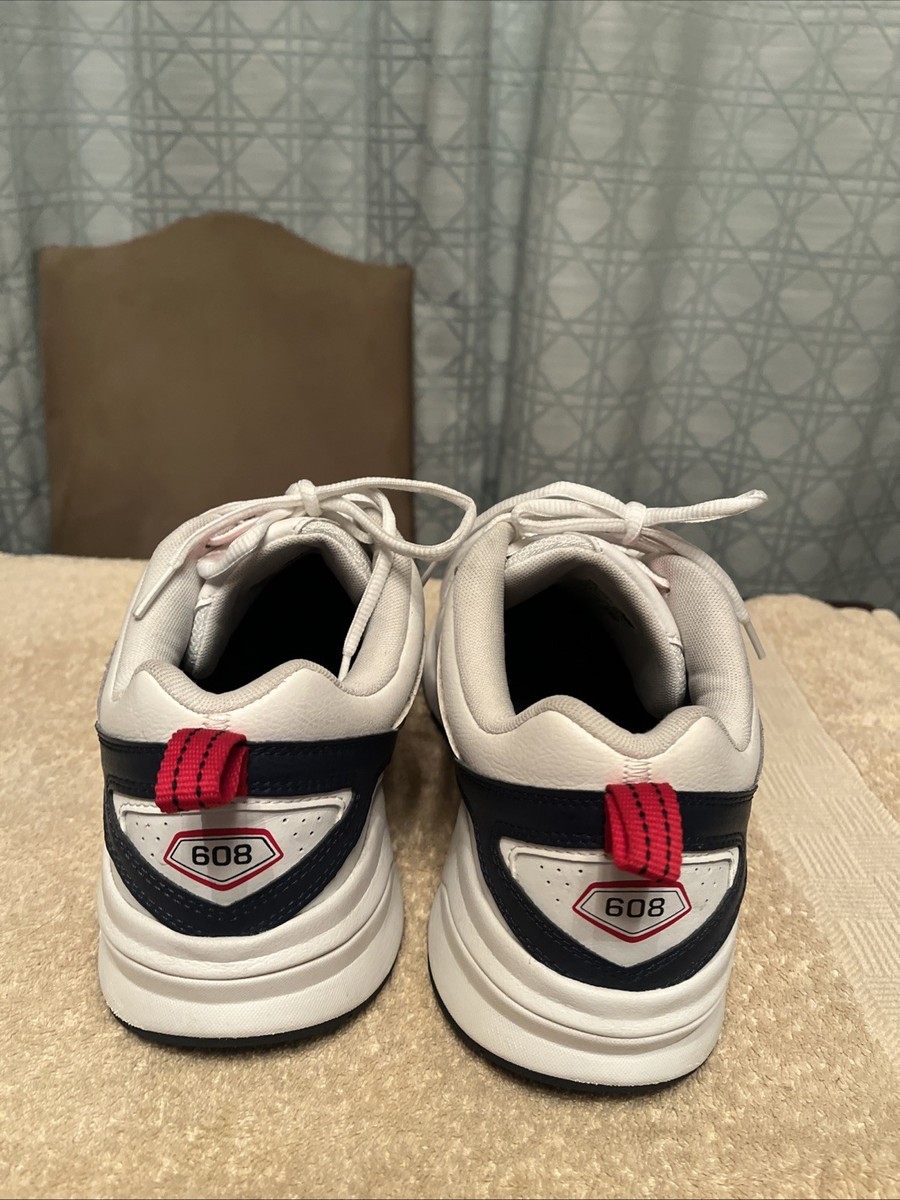 New Balance 608 V5 (MX608HR5) White Red Shoes Sneakers Men display picture 2