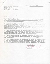 JOAN RIVERS - DOCUMENT SIGNED 05/14/1987