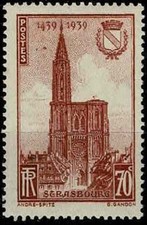 FRANCE 1939  CATHÉDRALE DE STRASBOURG  YT n° 443 neuf ★/ MH