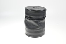 Leica Black Soft Leather Zipper Lens Case H-4.25" Dia-3.25" G553