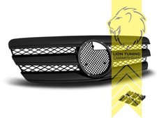 Sportgrill Kühlergrill für Mercedes Benz E-Klasse W211 schwarz glänzend