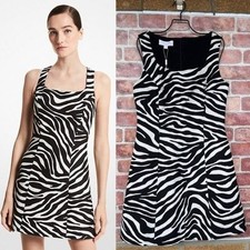 MICHAEL KORS COLLECTION Zebra Wool Jacquard Dress size 8