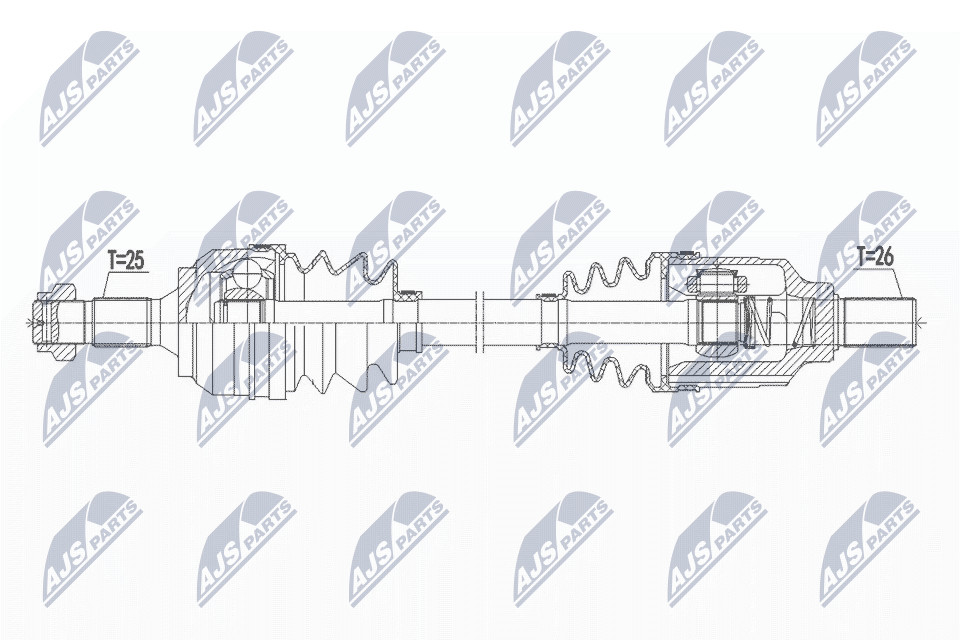 N.T.Y. NPW-CT-087.NTY Drive Shaft for CITROËN,PEUGEOT