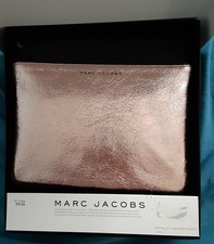 Marc Jacobs for Neiman Marcus  Target metallic leather pouch gold-tone brand new
