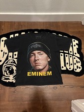 Vintage 00s Eminem Bootleg Rap Tee Size L, Black, Front  Back Print
