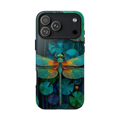 Phone Ink - iPhone / Galaxy / Pixel Case - Dragon Fly Green Lily Pads
