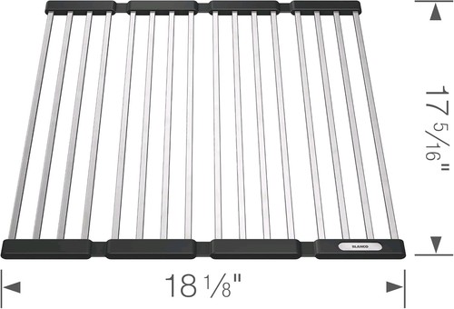 BLANCO 238483 Alfombrilla Plegable Acero Inoxidable 460 x 440 mm Negro/Plateado - Imagen 3 de 3