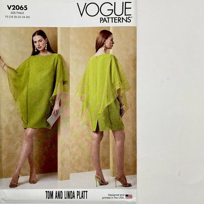 Pattern - Vogue V2065 - Misses Dress - Sizes Y5 (18-20-22-24-26) New Uncut