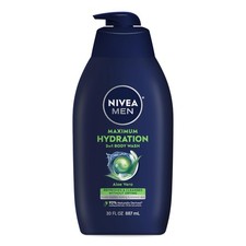 Nivea Men Maximum Hydration Body Wash for Dry Skin, Aloe 30 Fl Oz Pack of 1