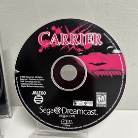 Carrier (Sega Dreamcast, 2000) Complete CIB W/ Registration & Manual - Tested