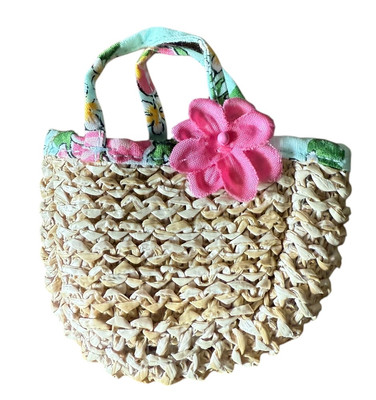 Bratz Doll Tote Purse Beach Bag Woven Floral
