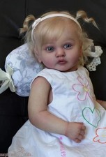 Reborn Baby Doll Unpainted Kit Part Toddler With Cloth Body Eyes Gift DIY