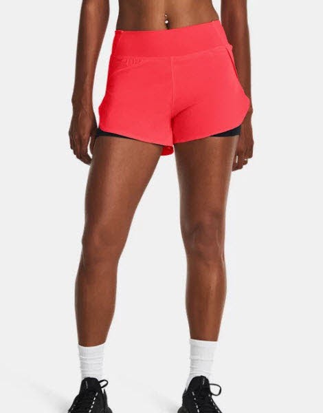Короткие спортивные штаны Damen Kurz Rot из ткани Under Armour Flex 2-в-1 сплетенные из ткани Under Armour Flex 9290₽
