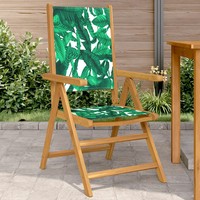 GartenstüHle 2Er Set Massivholz Akazie Blattmuster Mit Stoffbezug