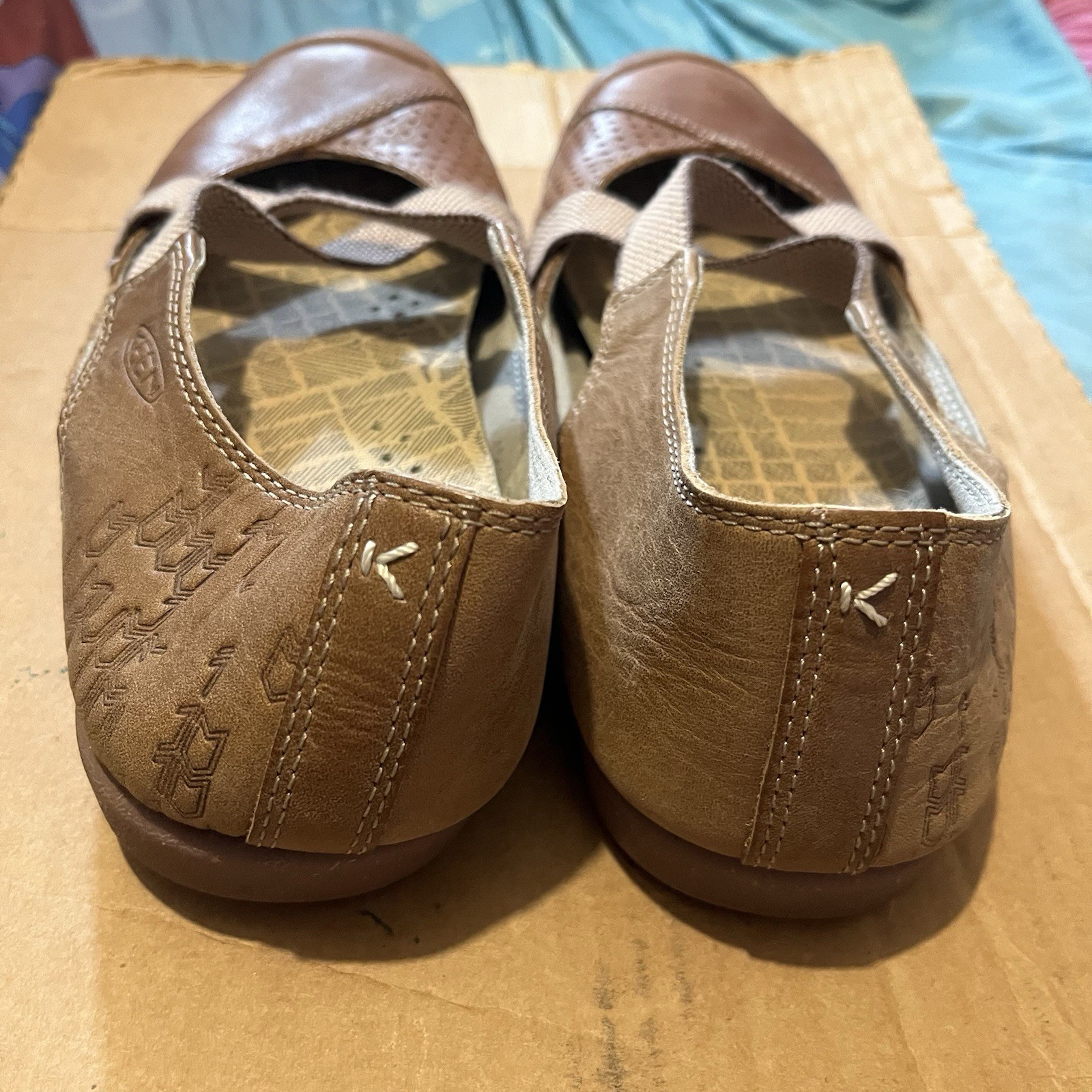 Scarpe Keen Lower East Side Mary Jane 8 5 slip on tomaia in pelle ufficio boho marrone