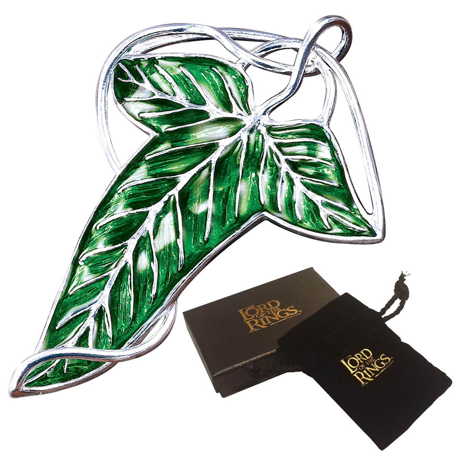 The Noble Collection The Lord of the Rings Elven Leaf Brooch - 2.8in (7cm) Costu