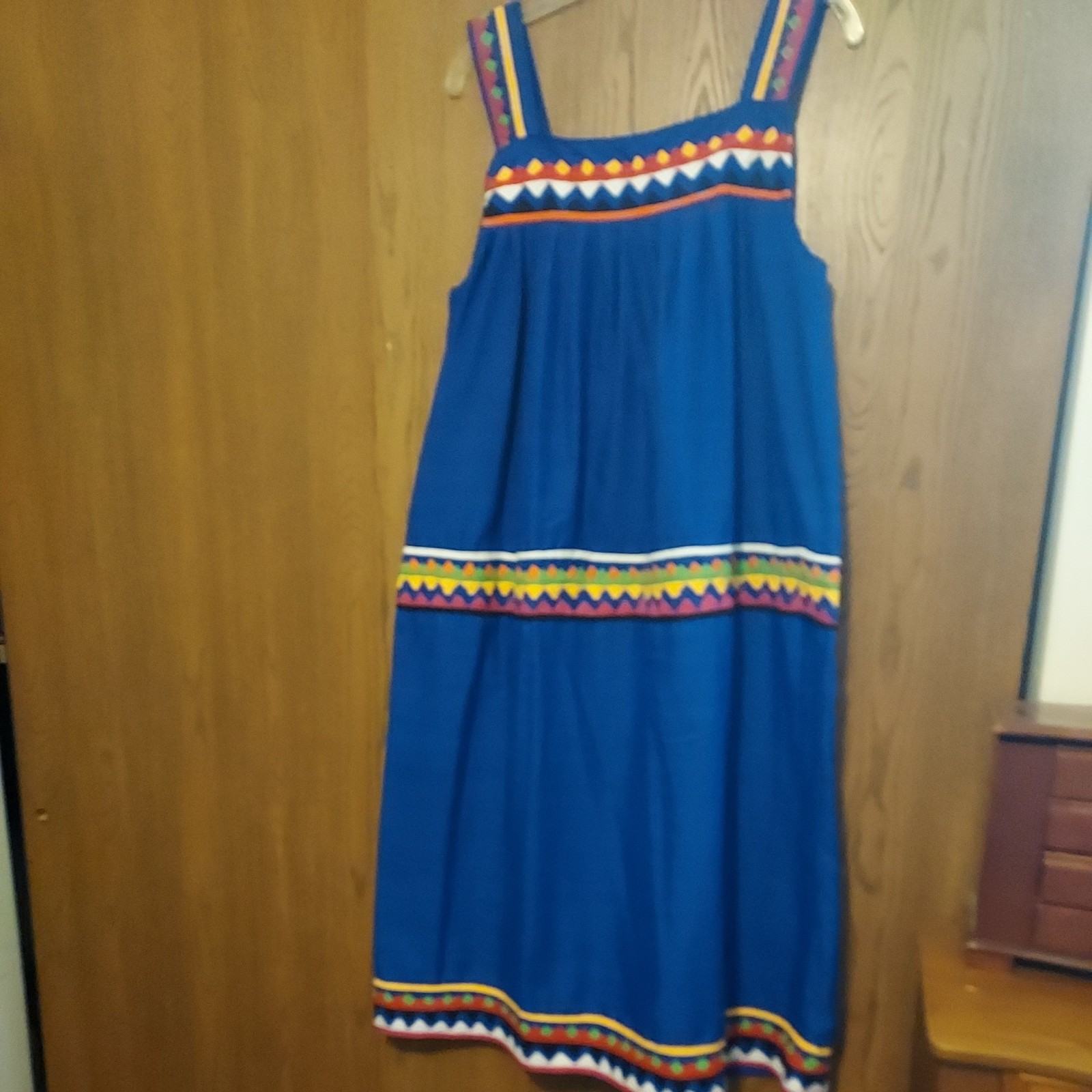 Native American Indian  Panama Patchwork Maxi Dre… - image 8