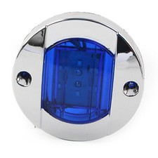1x Round 3" 12V LED Side Marker Lamp Trailer Lights Truck Trailer RV Boat Blue