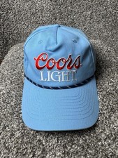 Coors Light Hat Cap Snapback One Size Blue Adjustable Rope Beer Hat